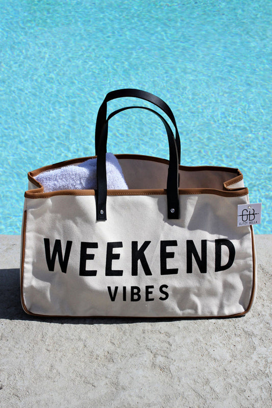 Alicia WEEKEND VIBES Canvas Tote