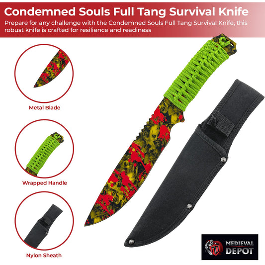 Condemned Souls Full Tang Survival Knife