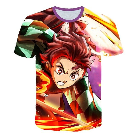 0 Ghost Blade 3D T-Shirt Men funny t shirts Fashion Hip Hop Women Demon Slayer Summer child Print Streetwear T-Shirt tops