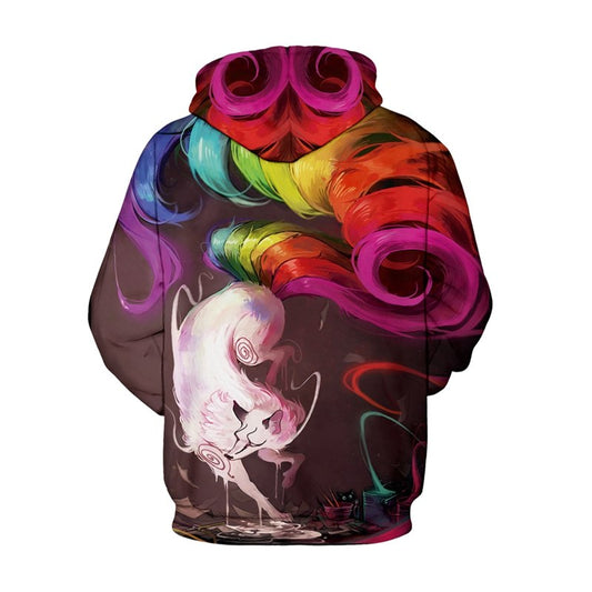 Funny Colorful Fox 3D Hoodies Men Women