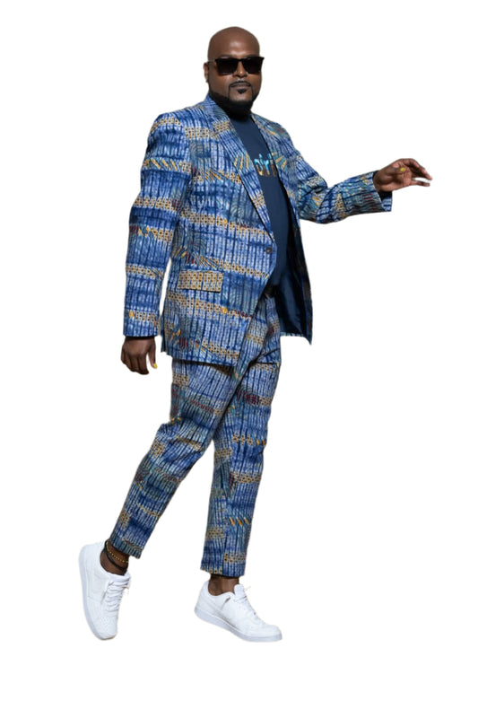 African Print Blazer for Men 2-Piece Suit Set