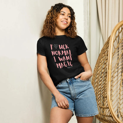 women's t-shirt F*CK NORMAL I WANT MAGIC Women’s high-waisted t-shirt